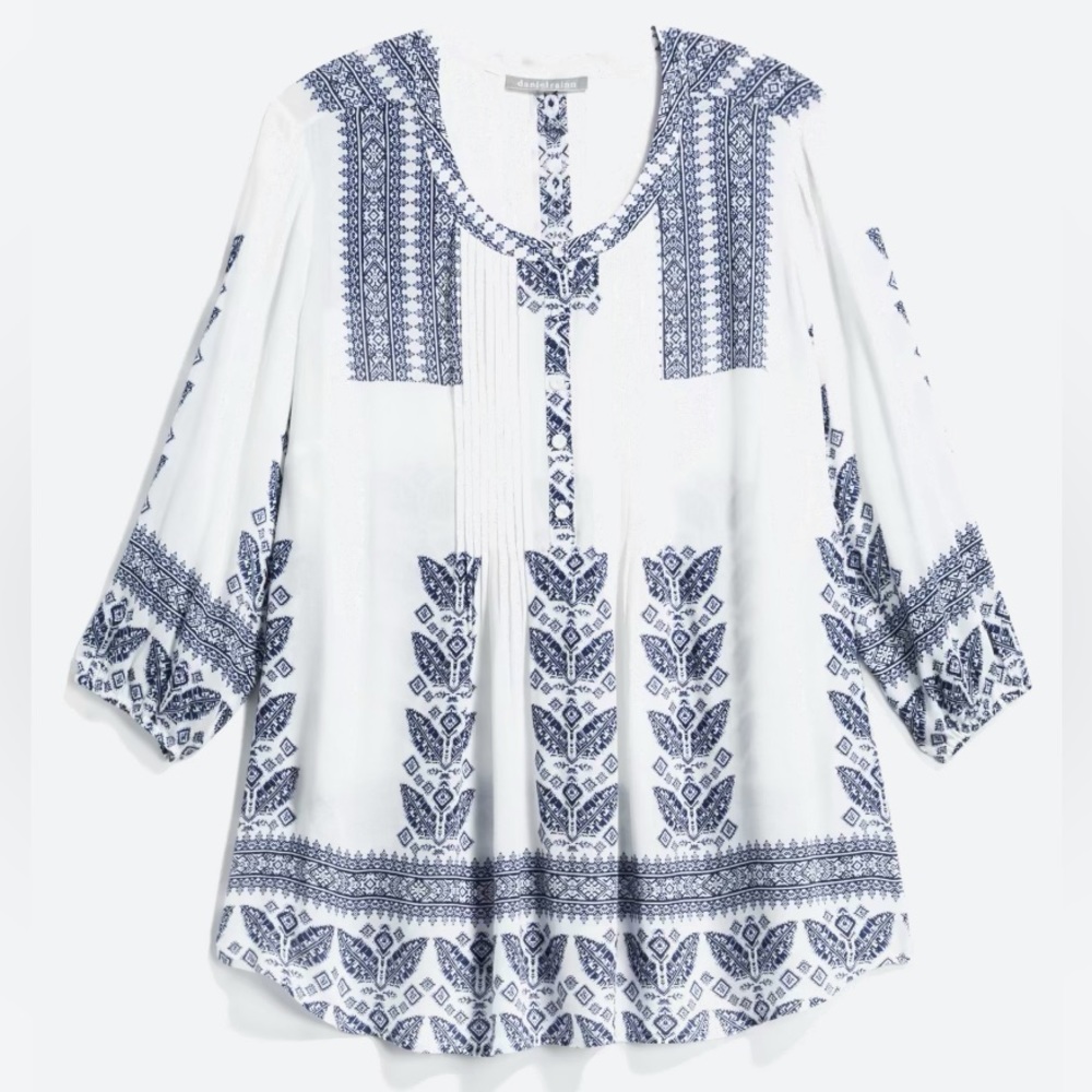 Boho Split Neck Blouse